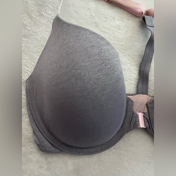 Victoria's Secret Racerback Semi Demi Periwinkle and Pink T-Back Bra, 34D - Picture 6 of 11